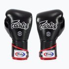 Štýlové boxerské rukavice Fairtex Angular Sparring - uzamknutý palec čierna/biela/červená