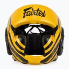 Boxerská prilba Fairtex Microfiber Headguard gold