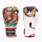 Boxerské rukavice Top King Boxing Culture white/red TKBGCT-SL-1C1