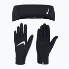 Dámska súprava páska na ruku a rukavice Nike Essential Running black/black/silver