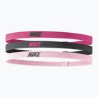 Elastické čelenky Nike 2.0 3 ks spark/gridiron/pink glazúra
