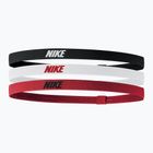 Elastické čelenky Nike 2.0 3 ks čierna/biela/univerzitná červená