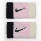 Potítka Nike Swoosh Doublewide Wristbands 2 szt. pink foam/coconut milk/black