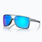 Slnečné okuliare Oakley Castel matne strieborné/modré colourshift/prizm sapphire