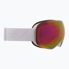 Lyžiarske okuliare Red Bull Spect Bent matt white/red with pink purple mirror