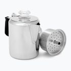 GSI Outdoors Glacier Stainless 3 Cup Perc W/Silicone Handle leštená turistická kaviareň