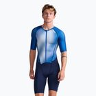 Pánsky cyklistický oblek 2XU Aero Sleeved midnight/white