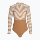 Dámske jednodielne plavky Rip Curl Premium Surf LS Surf light brown