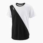 Detské tenisové tričko Wilson Team II Angle Crew čierno-biele WRA796301