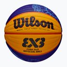 Basketbalová lopta Wilson Fiba 3x3 Game Ball Paris Retail 2024 modrá/žltá veľkosť 6