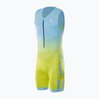 Pánsky triatlonový oblek Synergy Elite Sleeveless Trisuit mint/yellow