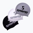 Plavecká čiapka Synergy Silicone Swim Cap 3 pcs. black/silver/white