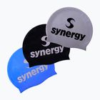 Plavecká čiapka Synergy Silicone Swim Cap 3-Pack black/blue/silver