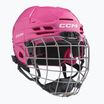 Detská hokejová prilba CCM Tacks 70 Combo pink