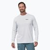 Pánske tričko Patagonia P-6 Logo Responsibili Longsleeve white