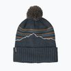 Zimná čiapka Patagonia Powder Town Beanie fitz roy stripe knit/smolder blue