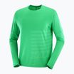 Pánske bežecké tričko s dlhým rukávom Salomon Sense Aero Tee GFX parakeet/spearmint