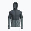 Pánska trekingová  mikina Icebreaker Merino 200 RealFleece Descender Zip Hoodie abyss/blue ash/black
