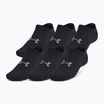 Tréningové ponožky Under Armour Essential No Show 6 Pack black/black/castlerock