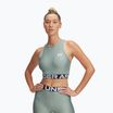 Dámsky fitness top Under Armour Heat Gear Rib Tank silica green/silica green/white