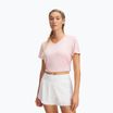 Dámske tréningové tričko Under Armour Tech V-Twist prime pink/white