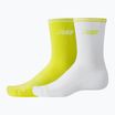 Ponožky New Balance Running Stripe Midcalf 2 ks yellow/white