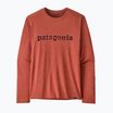 Pánske tričko longsleeve Patagonia Cap Cool Daily Graphic Shirt '73 text logo / potters red x-dye