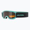 Detské lyžiarske okuliare Alpina Piney aqua matt/ orange