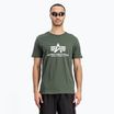 Alpha Industries pánske tričko Basic dark olive