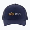 Pánska bejzbalová čiapka Alpha Industries Label Trucker rep.blue