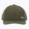 Alpha Industries Metal Label pánska baseballová čiapka dark olive