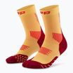 Dámske kompresné ponožky CEP Run Mid Cut 5.0 marigold/burgundy