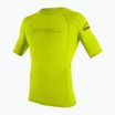 Pánske plavecké tričko O'Neill Basic Skins Rash Guard limetkové