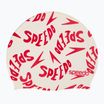 Detská plavecká čiapka Speedo Slogan Print white/red