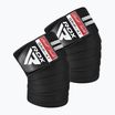 Chrániče kolien RDX KR11 Gym Knee Wrap čierno-biele 