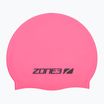 ZONE3 Silikónová plavecká čiapka hi-vis pink