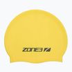 ZONE3 Silikónová plavecká čiapka hi-vis žltá