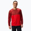 Pánske cyklistické tričko s dlhým rukávom Endura Core Printed flame red