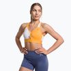 Gymshark Pulse Sports marhuľovo oranžová/biela fitness podprsenka