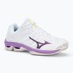 Dámska volejbalová obuv Mizuno Wave Voltage 2 white/patrician purple/quince