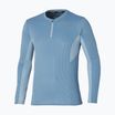 Pánske bežecké tričko LongsleeveMizuno Dryaeroflow Half Zip parisian blue