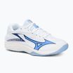 Detská volejbalová obuv Mizuno Lightning Star Z7 white/bellwether blue/bel air blue