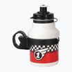 Cyklistická fľaša Polisport Race 350 ml Junior + košík biela/červená