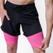 Pánske bežecké šortky X-Bionic Efektor 2v1 x black/neo pink