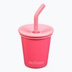 Detský hrnček Klean Kanteen Steel Straw Lid 296 ml ružová červená