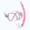 Súprava na šnorchlovanie detská Mares Combo Zephir Junior pink/clear