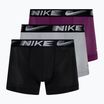 Pánske boxerky Nike Dri-Fit Essential Micro Trunk 3 páry fialová/volkovo šedá/čierna