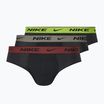 Pánske nohavičky Nike Everyday Cotton Stretch Brief 3 páry cyber black/heather grey/dark pony