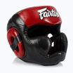 Boxerská prilba Fairtex Diagonal Vision Sparring - Full Head Coverage black/rd