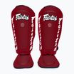 Odnímateľné chrániče holení Fairtex In-Step A.K.A. tibia protectors. "Twister" červená
